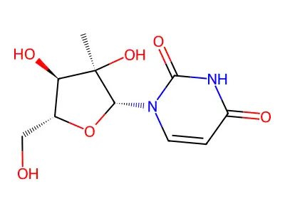 2'-C-methyluridine structure