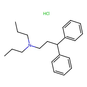 Tripropylamine, 3,3-diphenyl-, hydrochloride structure