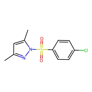 1-[(4-chlorophenyl)sulfonyl]-3,5-dimethyl-1H-pyrazole structure