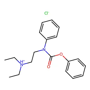 Phenyl (2-(diethylamino)ethyl)phenylcarbamate--hydrogen chloride (1/1) structure