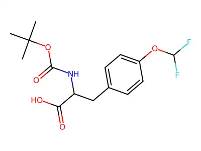 2-(((Tert-butoxy)carbonyl)amino)-3-(4-(difluoromethoxy)phenyl)propanoic acid structure