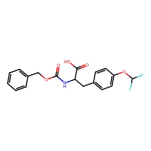 (2s)-2-{[(Benzyloxy)carbonyl]amino}-3-[4-(difluoromethoxy)phenyl]propanoic acid structure