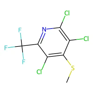 2,3,5-Trichloro-4-(methylsulfanyl)-6-(trifluoromethyl)pyridine structure
