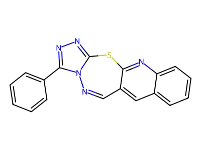 1,2,4-Triazolo(3',4':2,3)(1,3,4)thiadiazepino(7,6-b)quinoline, 3-phenyl- structure