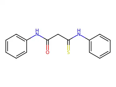 N-phenyl-2-(phenylcarbamothioyl)acetamide structure