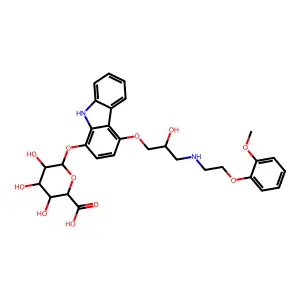 1-Hydroxycarvedilol O-glucuronide structure
