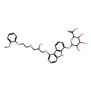 8-Hydroxycarvedilol O-glucuronide structure