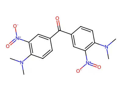 Bis[4-(dimethylamino)-3-nitrophenyl]methanone structure