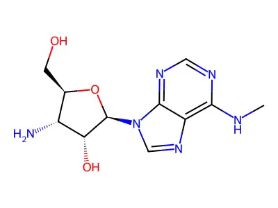 N(6)-methyl-3'-amino-3'-deoxyadenosine structure