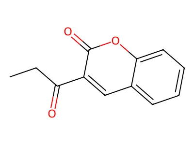 3-propanoyl-2H-chromen-2-one structure