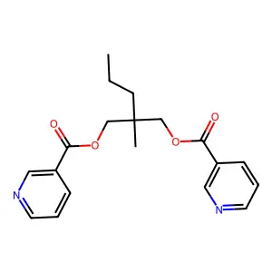 2-Methyl-2-propylpropane-1,3-diyl dinicotinate structure