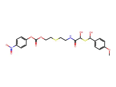 S-(4-methoxybenzyl)thioglycolylaminoethylsulfonylethyl-4-nitrophenyl carbonate structure