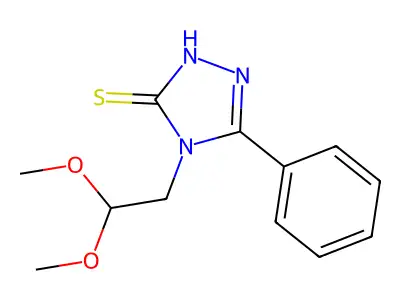 4-(2,2-dimethoxyethyl)-5-phenyl-4H-1,2,4-triazole-3-thiol structure