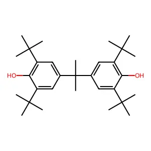 4,4'-Isopropylidenebis(2,6-di-tert-butylphenol) structure