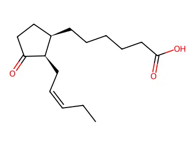 (9R,13R)-1a,1b-dinor-10,11-dihydro-12-oxo-15-phytoenoic acid structure