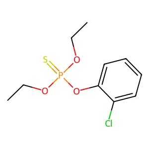 Phosphorothioic acid, O-(2-chlorophenyl) O,O-diethyl ester structure