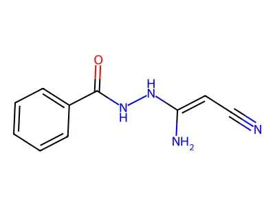 N'-(1-amino-2-cyanoeth-1-en-1-yl)benzohydrazide structure