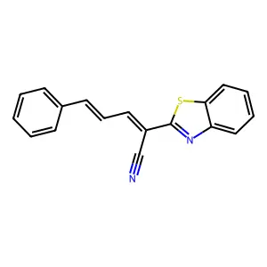 (2E,4E)-2-(1,3-benzothiazol-2-yl)-5-phenylpenta-2,4-dienenitrile structure