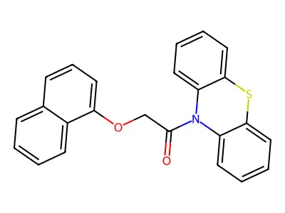 10H-Phenothiazine, 10-((1-naphthalenyloxy)acetyl)- structure