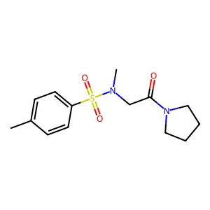 N,4-dimethyl-N-[2-oxo-2-(pyrrolidin-1-yl)ethyl]benzene-1-sulfonamide structure