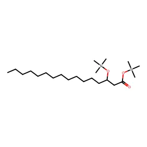 Trimethylsilyl 3-trimethylsilyloxyhexadecanoate structure