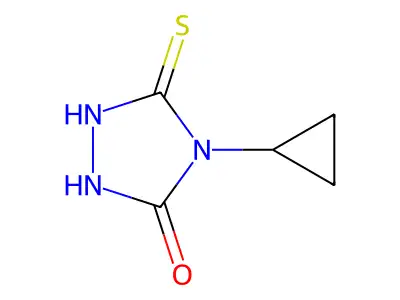 4-Cyclopropyl-5-thioxo-1,2,4-triazolidin-3-one structure