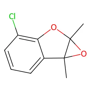 Oxireno(b)benzofuran, 3-chloro-1a,6b-dihydro-1a,6b-dimethyl- structure