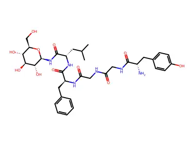 1-5-beta-Neoendorphin (human), 5-(N-beta-D-glucopyranosyl-L-leucinamide)- structure
