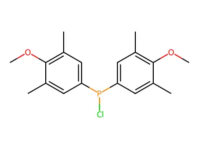 Bis(3,5-dimethyl-4-methoxyphenyl)chlorophosphine structure