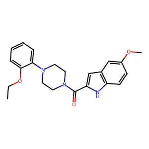 [4-(2-ethoxyphenyl)piperazin-1-yl]-(5-methoxy-1H-indol-2-yl)methanone structure