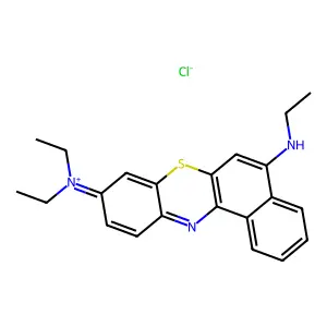 Diethyl-[5-(ethylamino)benzo[a]phenothiazin-9-ylidene]azanium;chloride structure