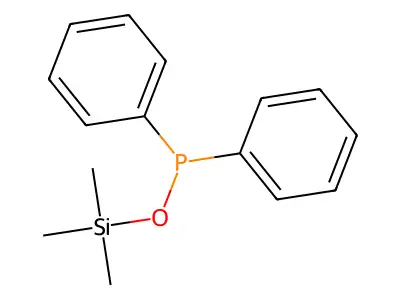 Phosphinous acid, diphenyl-, trimethylsilyl ester structure