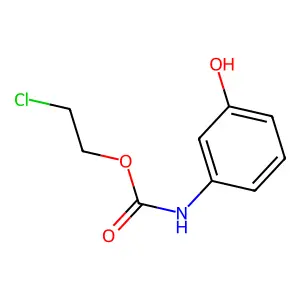 2-chloroethyl N-(3-hydroxyphenyl)carbamate structure
