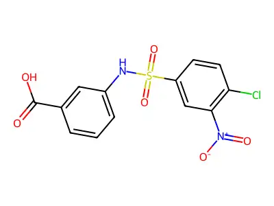 3-(4-Chloro-3-nitrobenzenesulfonamido)benzoic acid structure