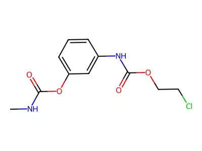 [3-(2-chloroethoxycarbonylamino)phenyl] N-methylcarbamate structure