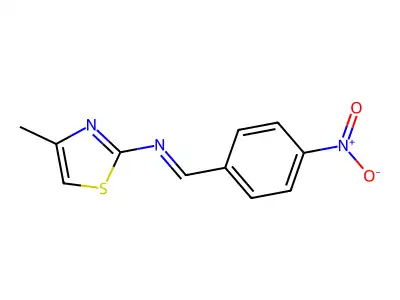 N-(4-methyl-1,3-thiazol-2-yl)-1-(4-nitrophenyl)methanimine structure