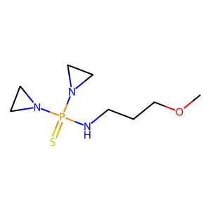 p,p'-Bis(1-azirinyl)-N-(3-methoxypropyl)phosphinothioic amide structure