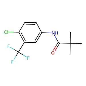 N-[4-chloro-3-(trifluoromethyl)phenyl]-2,2-dimethylpropanamide structure