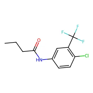 N-[4-chloro-3-(trifluoromethyl)phenyl]butanamide structure