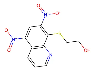 2-[(5,7-Dinitro-8-quinolinyl)thio]ethanol structure