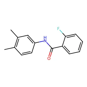 N-(3,4-dimethylphenyl)-2-fluorobenzamide structure