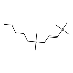 1-Trimethylsilyl-3-(dimethyl-n-pentylsilyl)propene structure