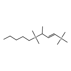 1-Trimethylsilyl-3-(dimethyl-n-pentylsilyl)but-1-ene structure