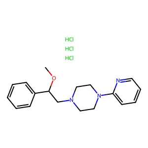 Piperazine, 1-(beta-methoxyphenethyl)-4-(2-pyridyl)-, trihydrochloride structure