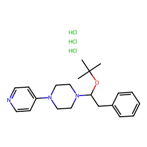 Piperazine, 1-(beta-isobutoxyphenethyl)-4-(4-pyridyl)-, trihydrochloride structure