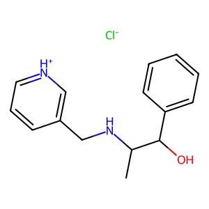 Benzyl alcohol, alpha-(1-((3-pyridylmethyl)amino)ethyl)-, hydrochloride structure