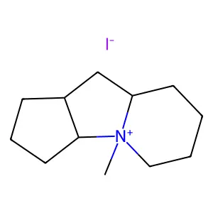 1H-Cyclopent(b)indolizinium, decahydro-4-methyl-, iodide structure