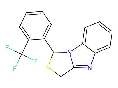 1-(2-(Trifluoromethyl)phenyl)-3H-[1,3]thiazolo[3,4-a]benzimidazole structure
