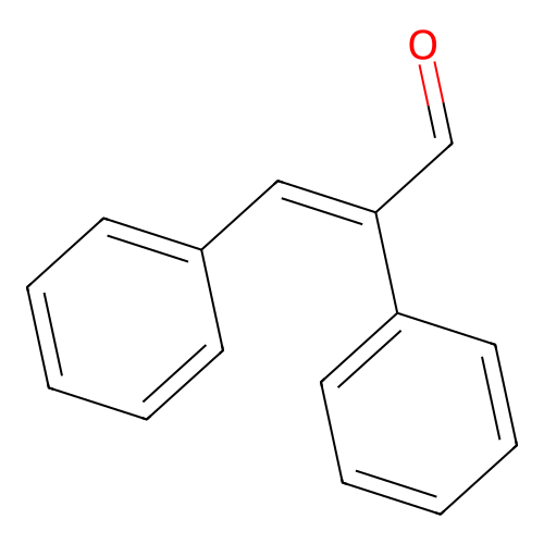 (E)-2,3-diphenylprop-2-enal structure