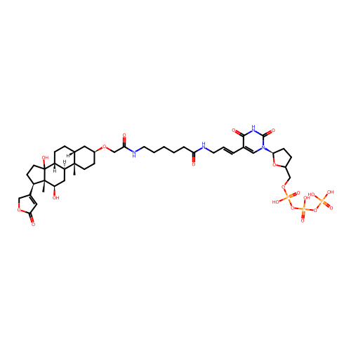 Digoxigenin-11-2',3'-dideoxyuridine 5'-triphosphate structure
